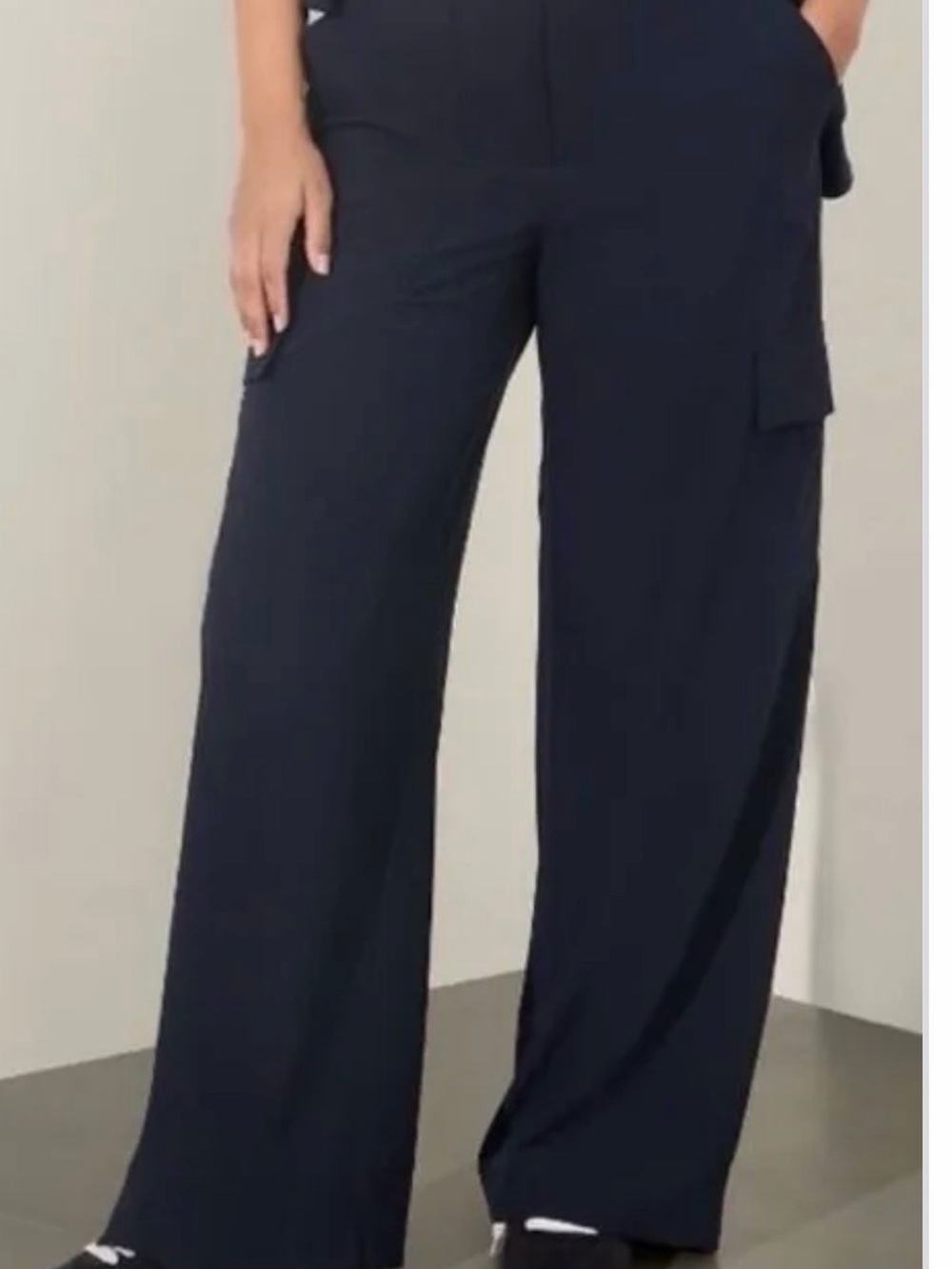 Athleta Brooklyn Navy Wide-Leg Cargo Trousers